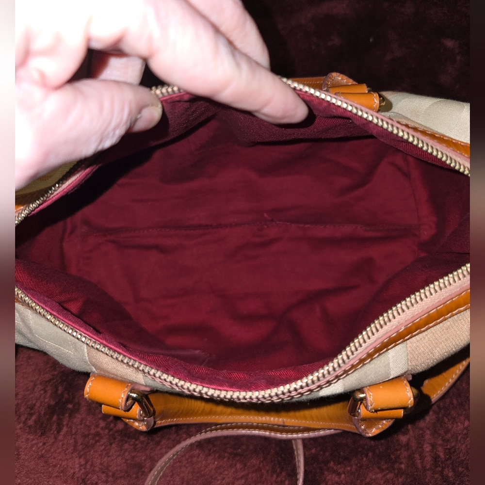 Bally Vintage Canvas 2-Way Boston Satchel W/ Leather Trim. EUC - Picture 15 of 16